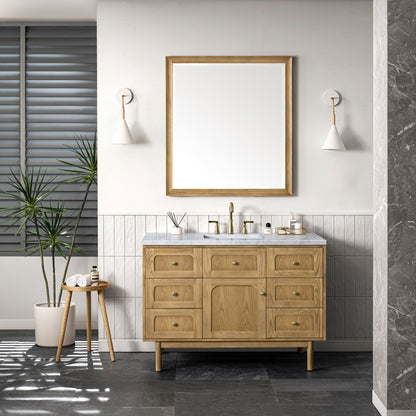 Laurent 48" Single Vanity Cabinet, Light Natural Oak
