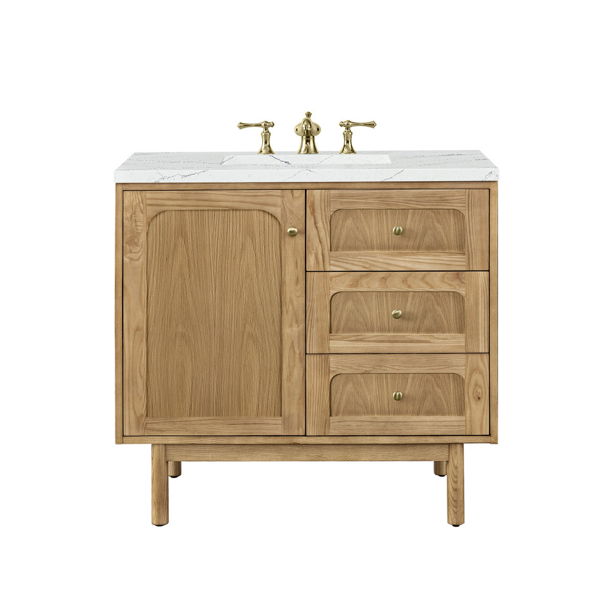 Laurent 36" Single Vanity Cabinet, Light Natural Oak