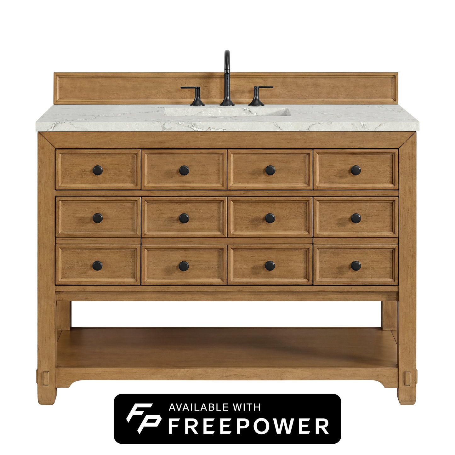 Malibu 48" Single Vanity, Amber Birch