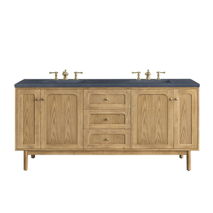 Laurent 72" Double Vanity Cabinet, Light Natural Oak