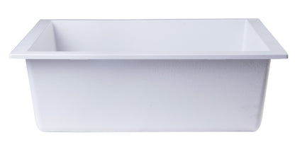 ALFI brand AB2420UM 24" Undermount Single Bowl Granite Composite Kitchen Sink