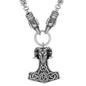 Vikings Huginn Munnin Stainless Steel Ram Pendant Necklace