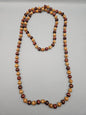 Vintage 24" Wood Bead Necklace – Natural Boho Style
