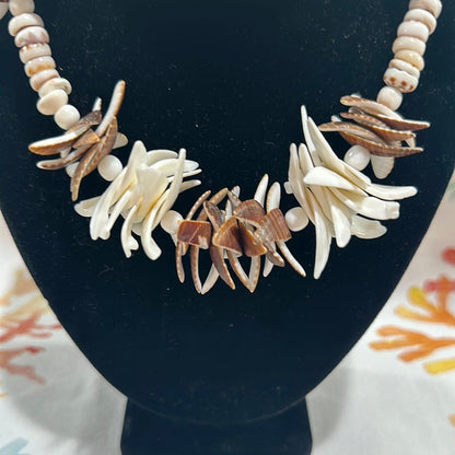 Vintage Sliced Shell Necklace- Intrigue Cut Seashells