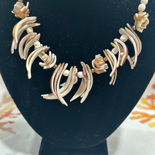 Vintage Shell Necklace- Intrigue Cut Seashells