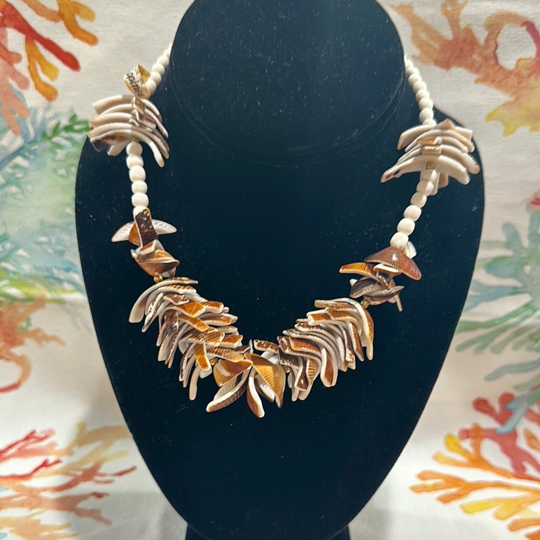 Vintage Carved Shell Necklace