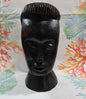Vintage Carved Wood African Head Bust