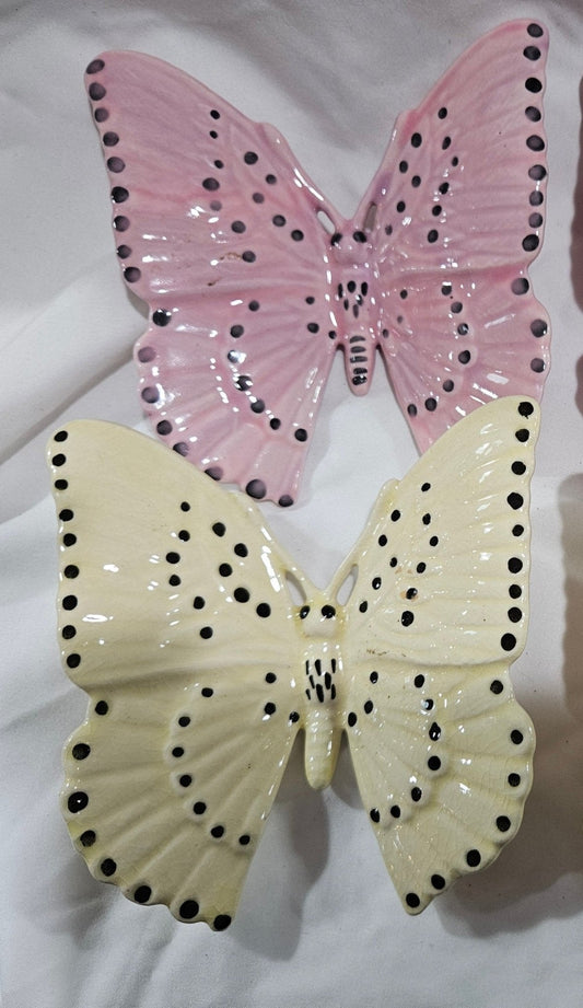 Vintage Ceramic Butterfly Wall Decor