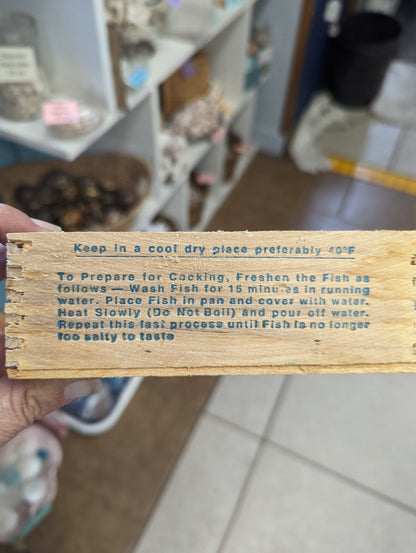 Vintage Cristobal Salted Codfish Wooden Box – 6"x4"