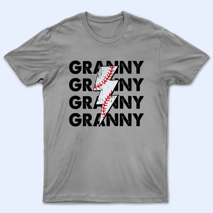 Vintage Distressed Thunder Sports Design - Baseball/ Softball/Football Personalized Custom T Shirt - Birthday, Loving, Funny Gift for Grandma/Nana/Mimi, Mom, Wife, Grandparent