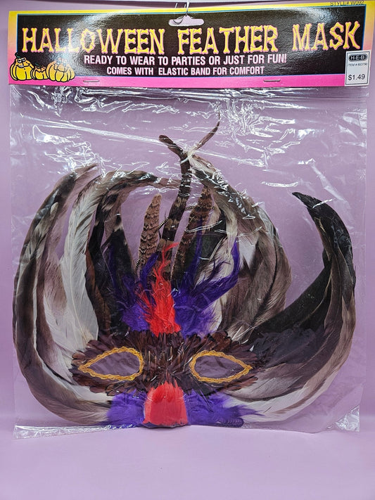 Vintage Feather Mask- perfect for Mardi Gras Party