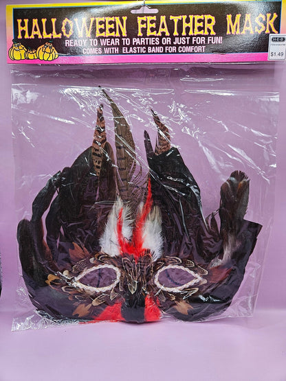 Vintage Feather Mask- perfect for Mardi Gras Party