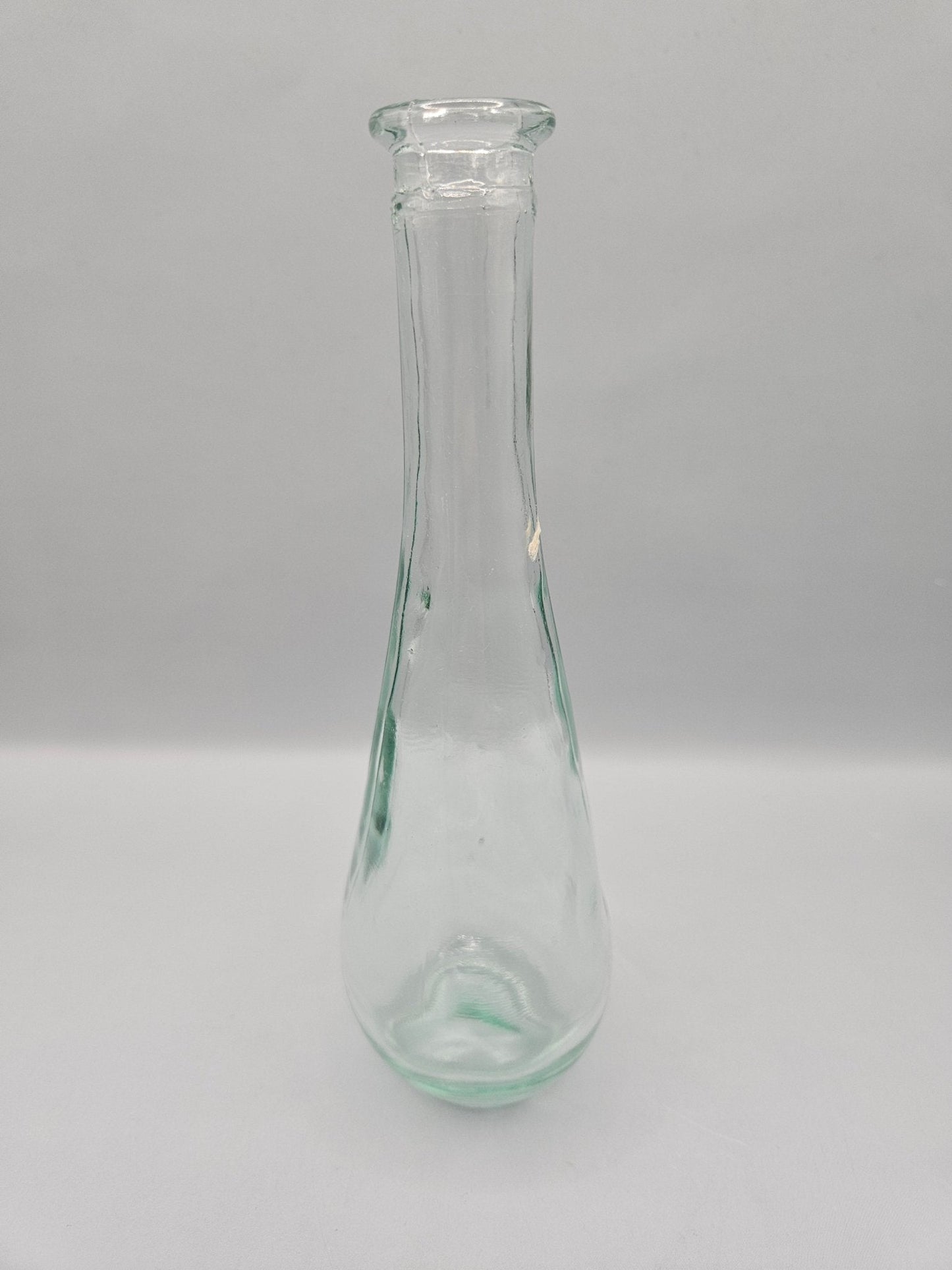 Vintage Glass Bottle – 7" x 2", Elegant Teardrop Shape