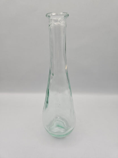 Vintage Glass Bottle – 7" x 2", Elegant Teardrop Shape
