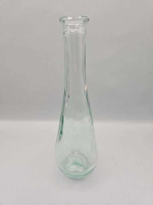 Vintage Glass Bottle – 7" x 2", Elegant Teardrop Shape
