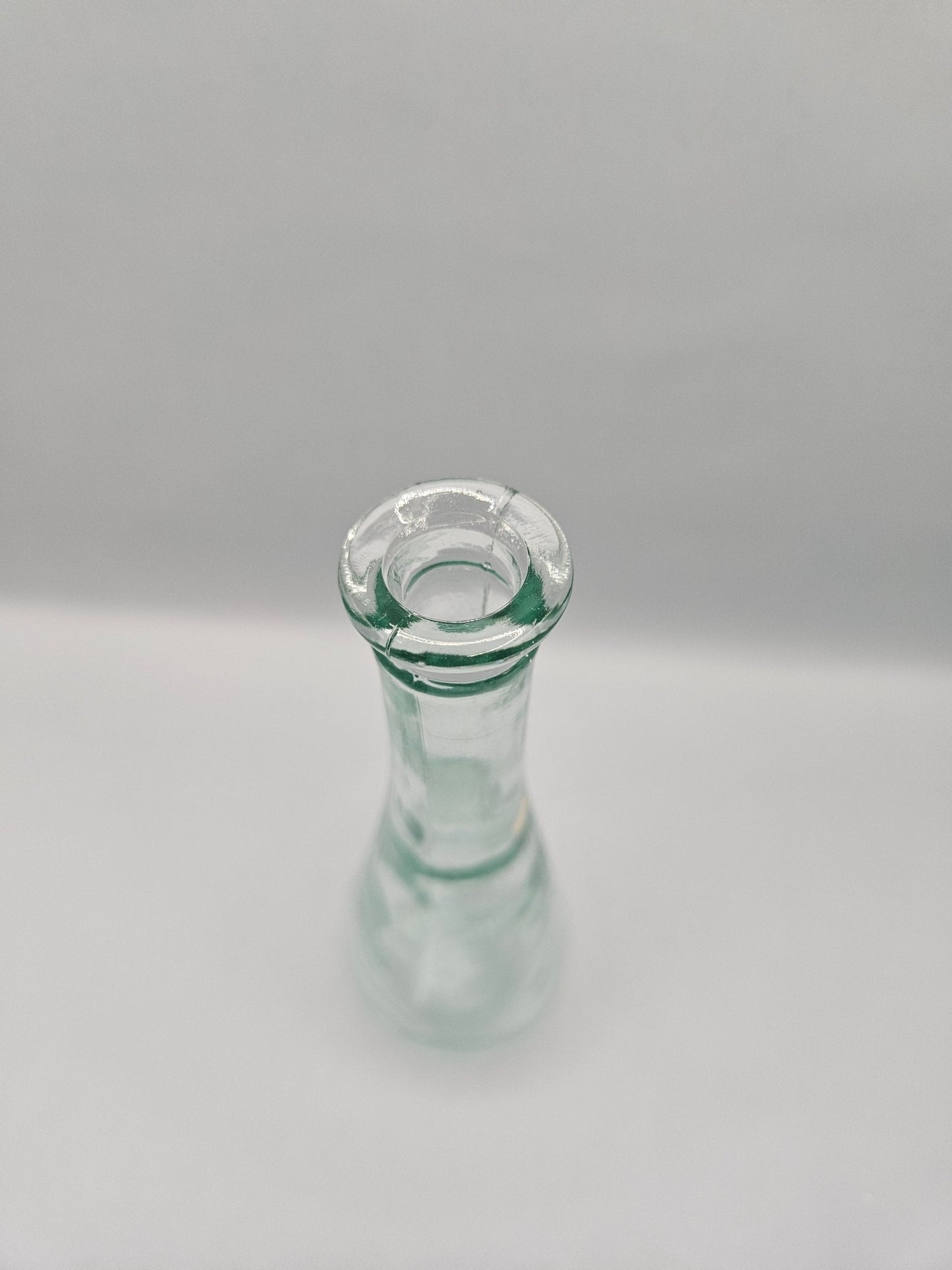 Vintage Glass Bottle – 7" x 2", Elegant Teardrop Shape