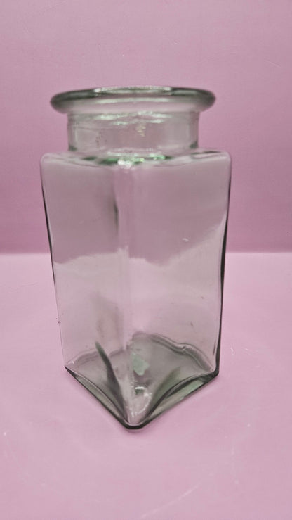 Vintage Green Glass Jar