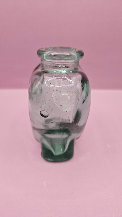Vintage Heart Glass Bottle