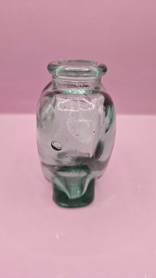 Vintage Heart Glass Bottle