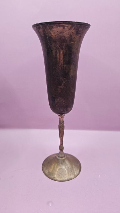 Vintage International Silver Co. India Goblet Set – Set of 4 Silver-Plated Chalices