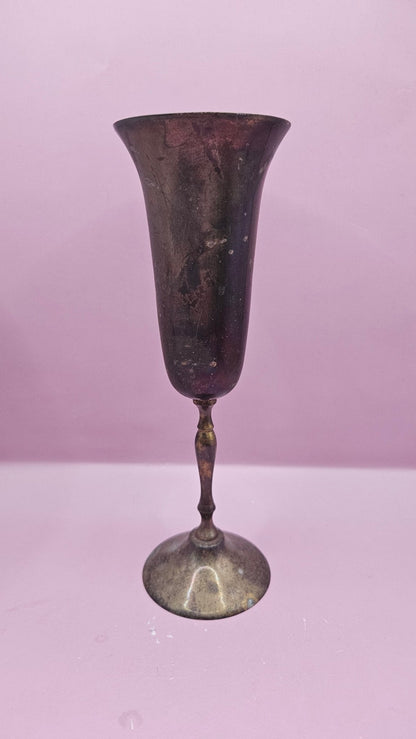 Vintage International Silver Co. India Goblet Set – Set of 4 Silver-Plated Chalices