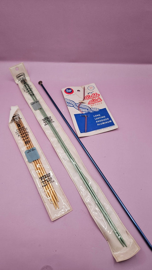 Vintage Knitting Needle Bundle – Aluminum & Cable Stitch Needles