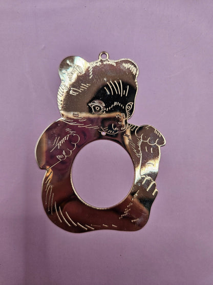 Vintage Metal Picture Frame Ornament – Bear & Heart Styles