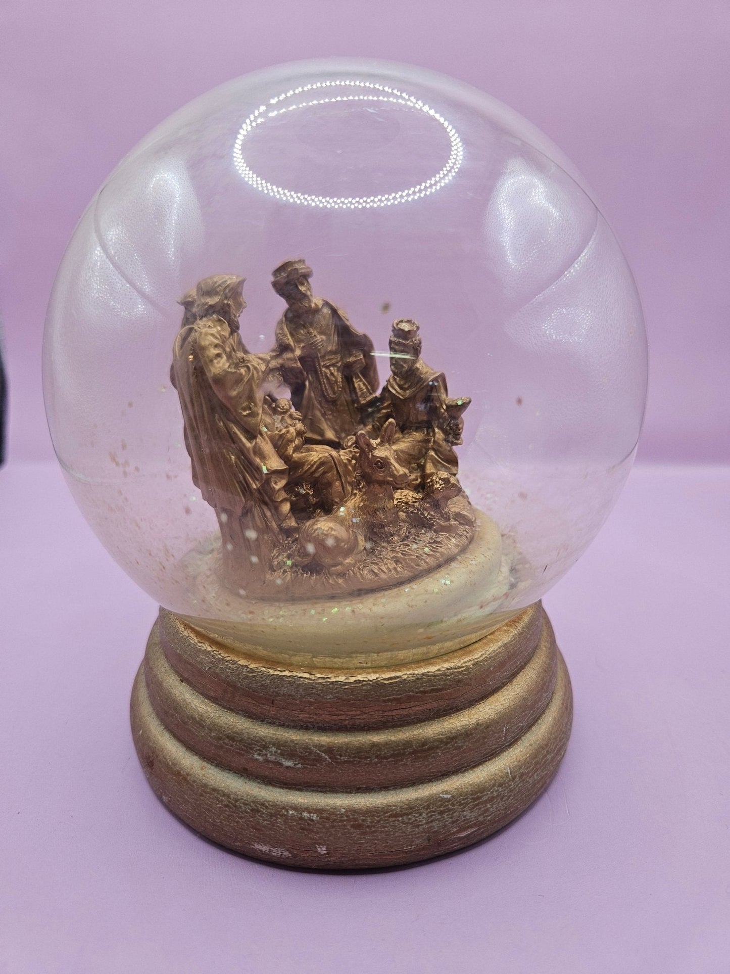 Vintage Nativity Scene Snow Globe – 5.5"x4.6" (No Water)