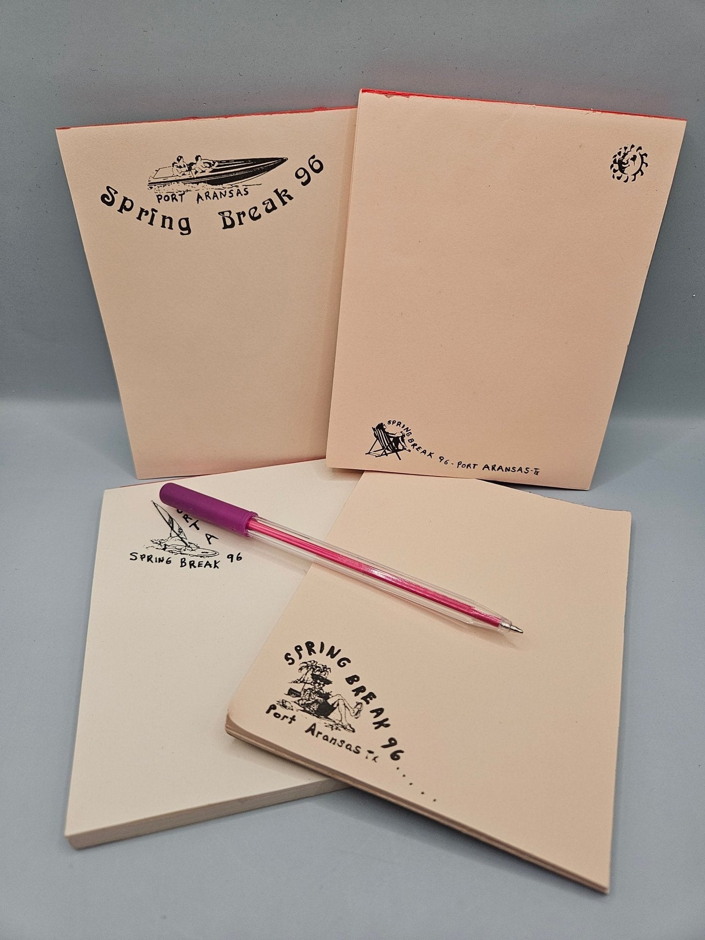 Vintage Spring Break 1996 Port Aransas, Texas Note Pad – 4 Styles, 5.5"x4.5"