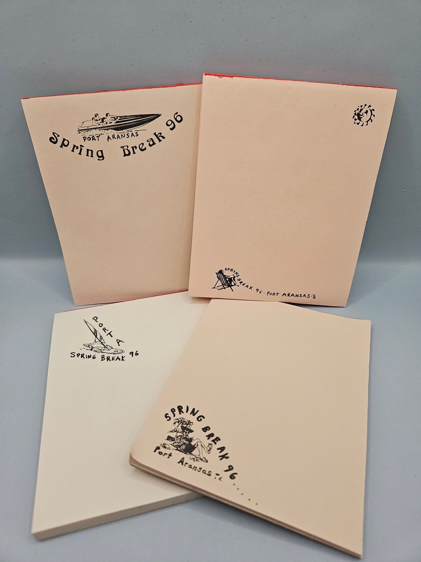 Vintage Spring Break 1996 Port Aransas, Texas Note Pad – 4 Styles, 5.5"x4.5"