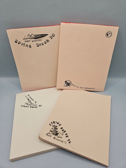 Vintage Spring Break 1996 Port Aransas, Texas Note Pad – 4 Styles, 5.5"x4.5"