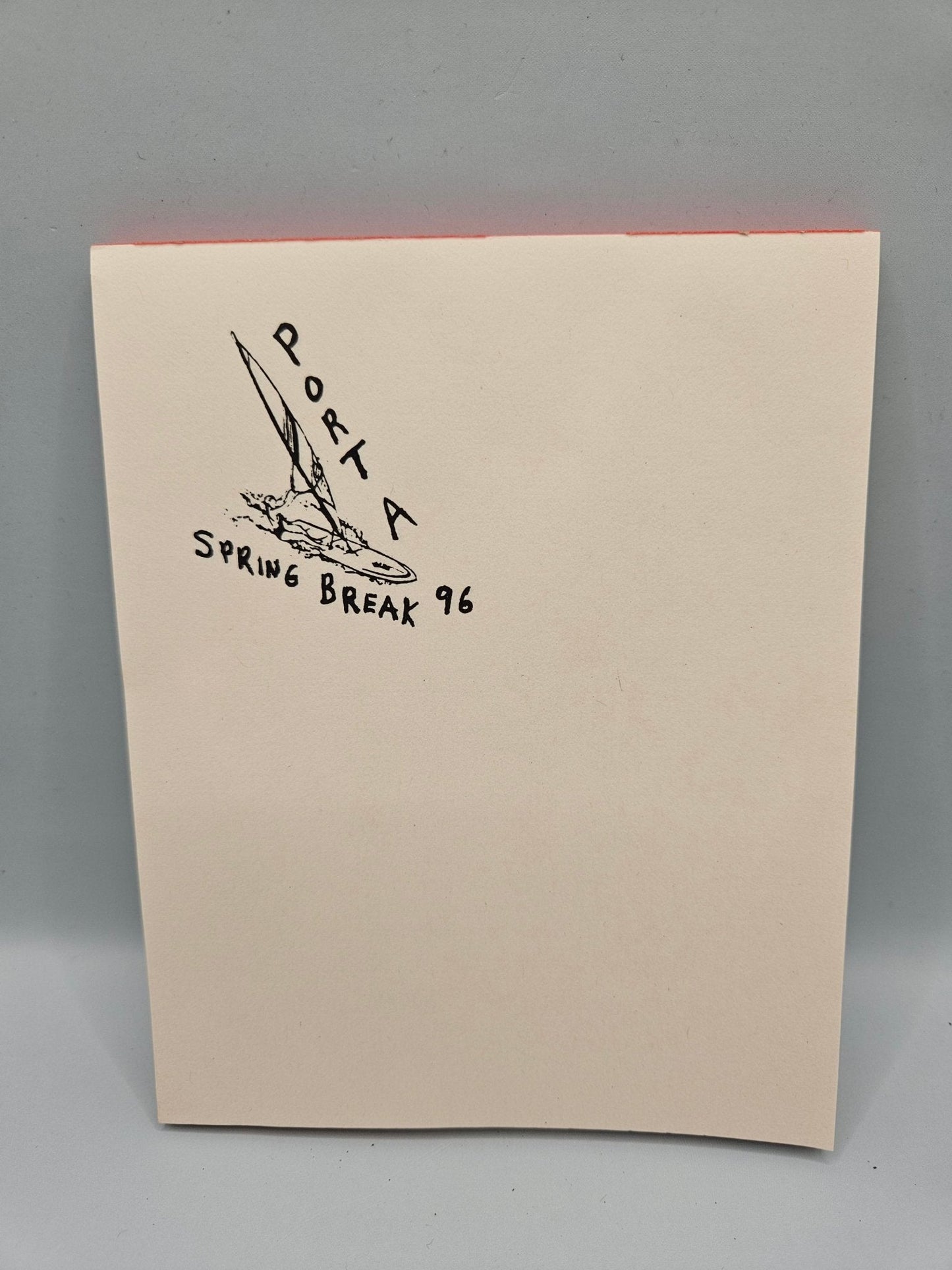 Vintage Spring Break 1996 Port Aransas, Texas Note Pad – 4 Styles, 5.5"x4.5"