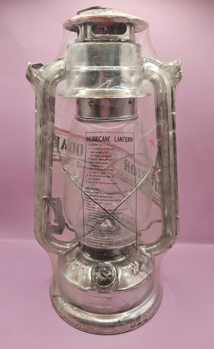 Vintage Superior Hurricane Hanging Globe Lantern – 12" x 6" (Original Packaging has been removed)