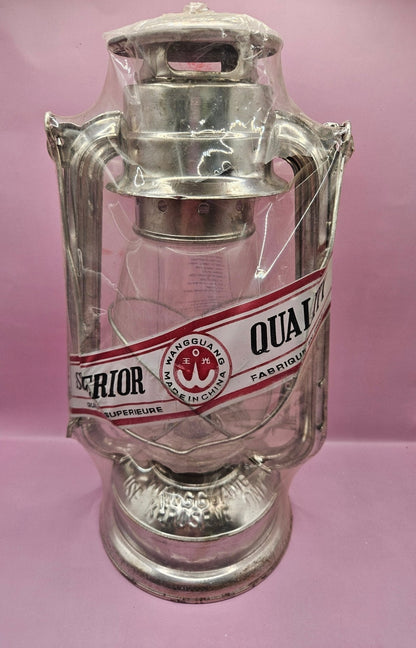 Vintage Superior Hurricane Hanging Globe Lantern – 12" x 6" (Original Packaging has been removed)