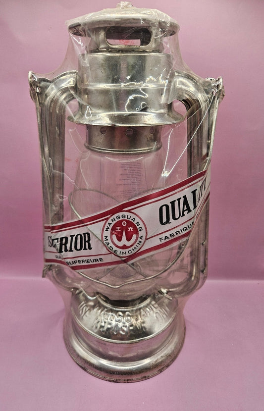 Vintage Superior Hurricane Hanging Globe Lantern – 12" x 6" (Original Packaging has been removed)