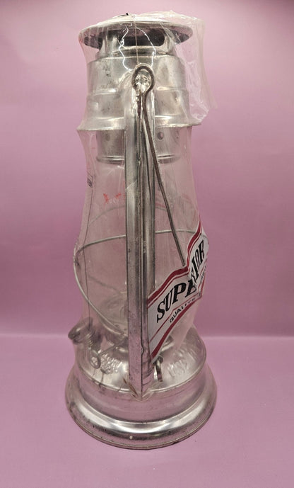 Vintage Superior Hurricane Hanging Globe Lantern – 12" x 6" (Original Packaging has been removed)