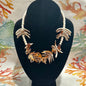 Vintage White and Brown Layered Shell Necklace - Unique Handmade Coastal Jewelry