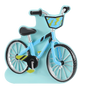 First Bike Blue Child Ornament