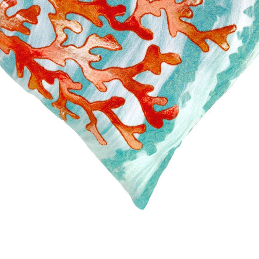 Visions Iii Coral Wave Indoor/Outdoor Pillow 20" x 20"