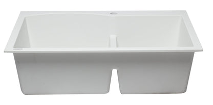 ALFI brand AB3320DI 33" Double Bowl Drop In Granite Composite Kitchen Sink