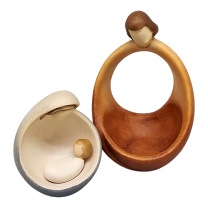 Modern Style Holy Family - Nesting Nativity - Color - 6 Inch
