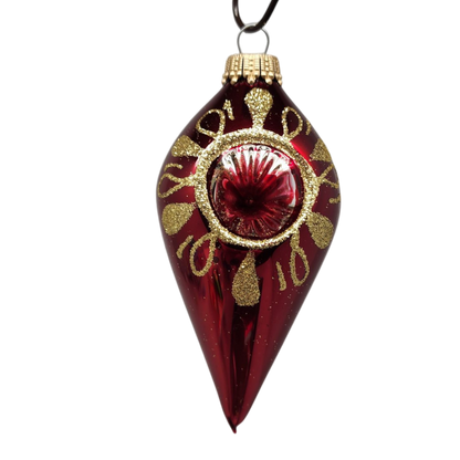 Krebs Value Glass Ornament 4 pack - Vintage Teardrop Reflectors