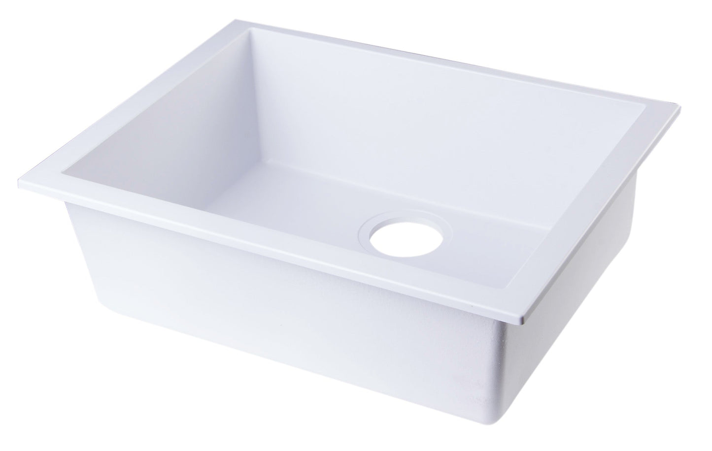 ALFI brand AB2420UM 24" Undermount Single Bowl Granite Composite Kitchen Sink