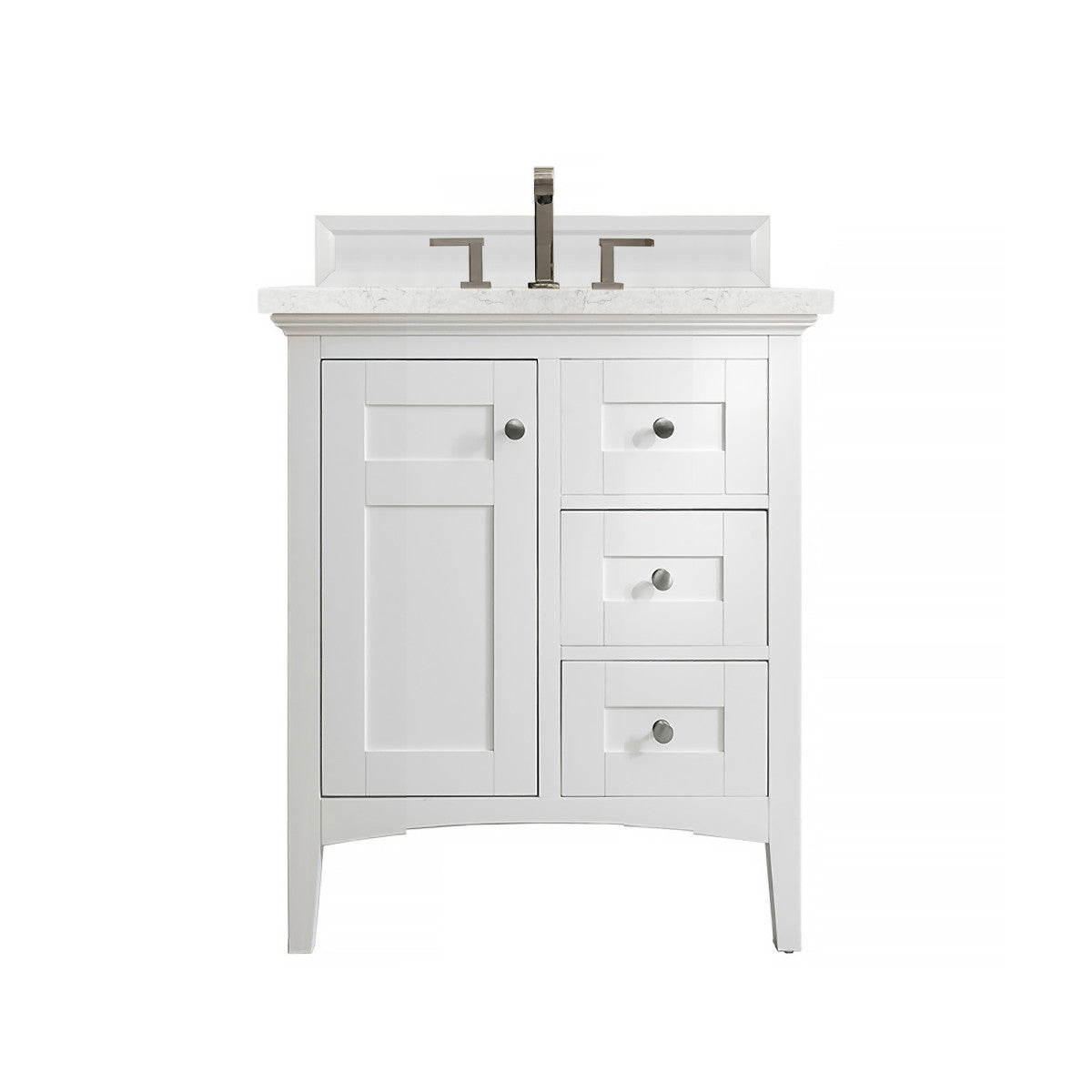 Palisades 30" Single Vanity Cabinet, Bright White