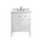 Palisades 30" Single Vanity Cabinet, Bright White