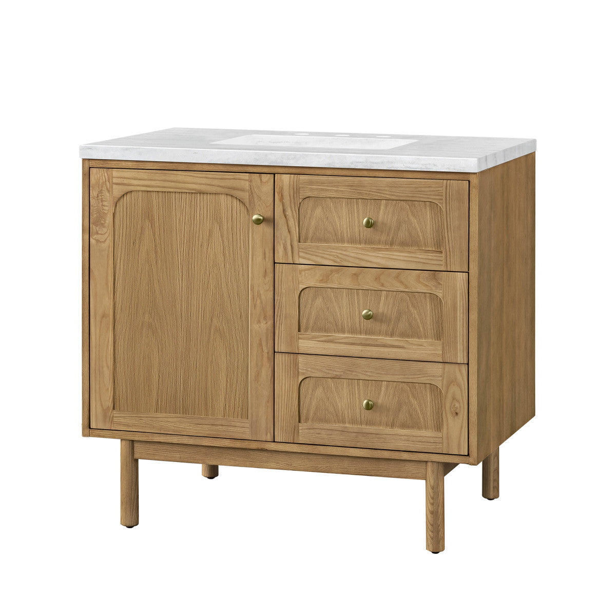 Laurent 36" Single Vanity Cabinet, Light Natural Oak