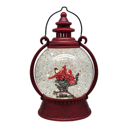 Cardinal Lighted Spinning Water Globe - Nesting