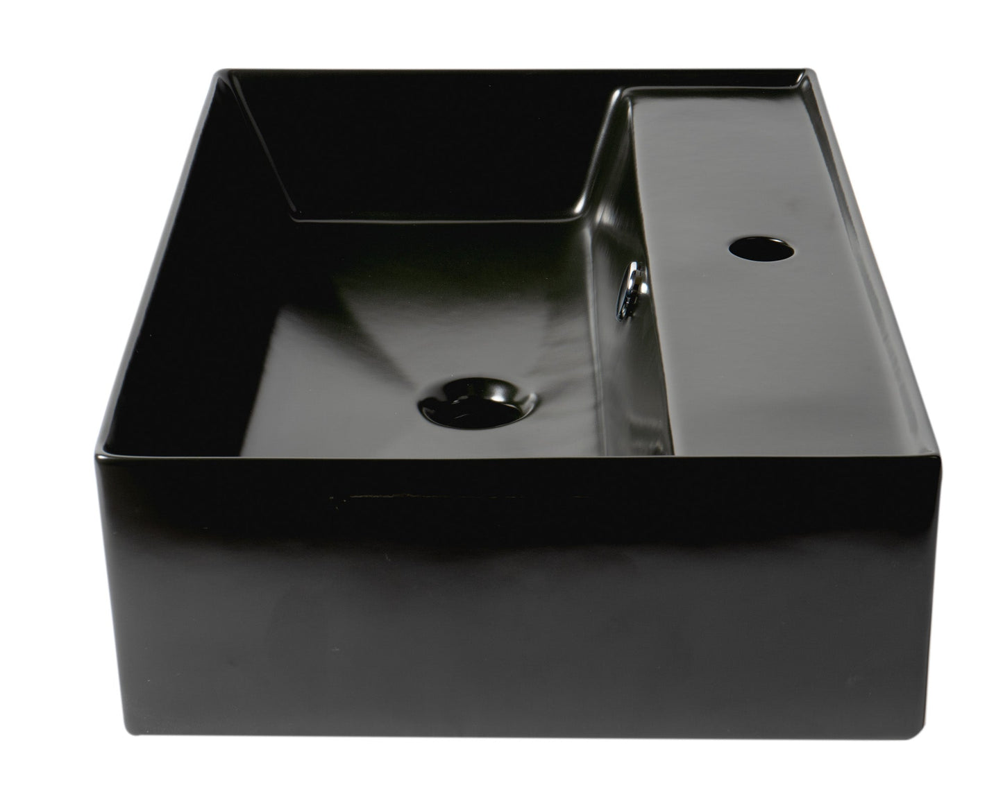 ALFI brand ABC901 24" Modern Rectangular Above Mount Ceramic Sink with Faucet Hole