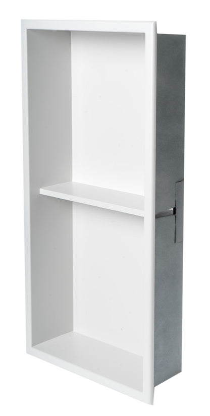 ALFI brand ABNC1224 12 x 24  Vertical Double Shelf Bath Shower Niche