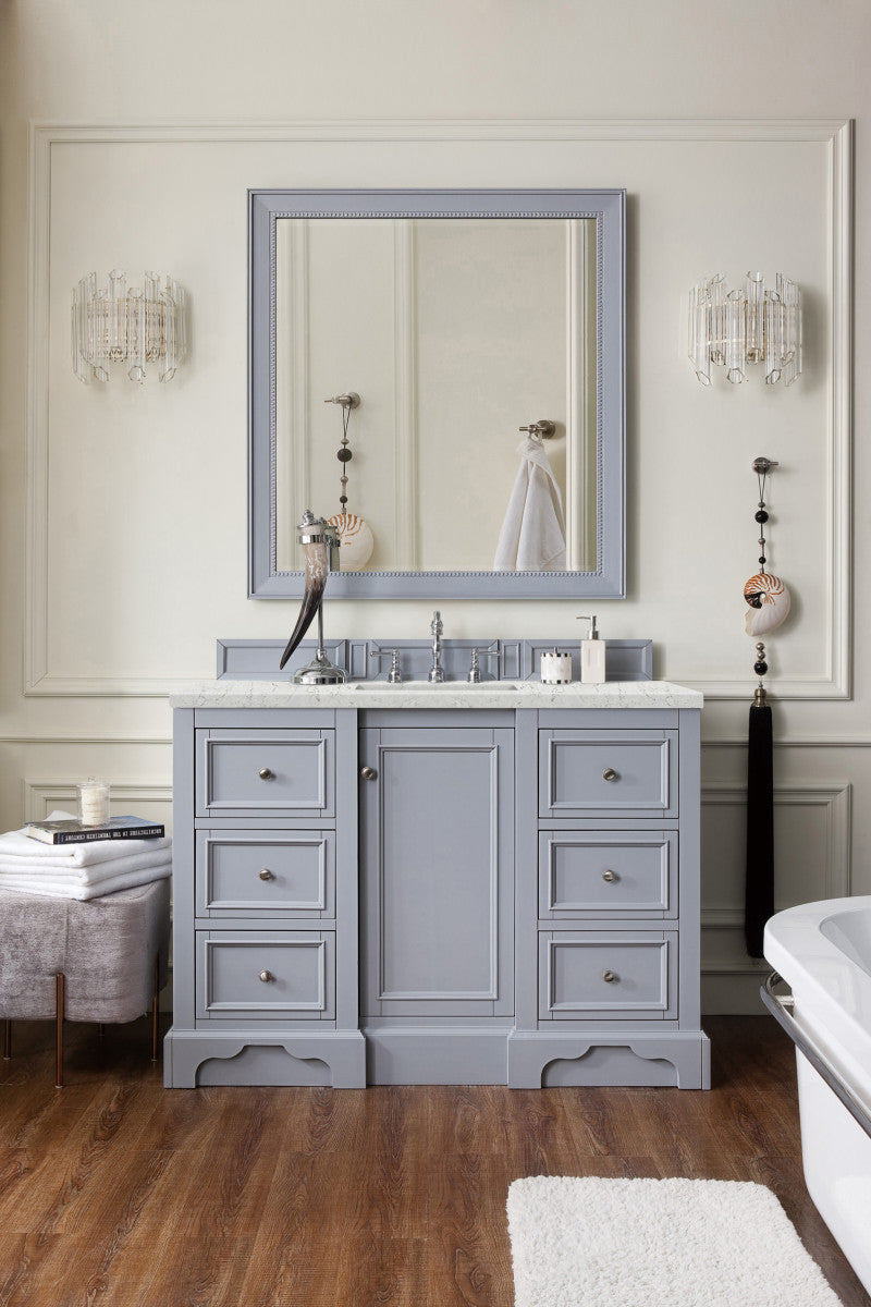 De Soto 48" Single Vanity Cabinet, Bright White